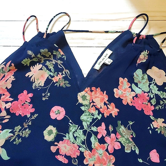 Skies Are Blue double-spaghetti strap tank Sz Lg - Picture 2 of 4